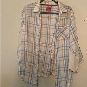 Free People plaid top